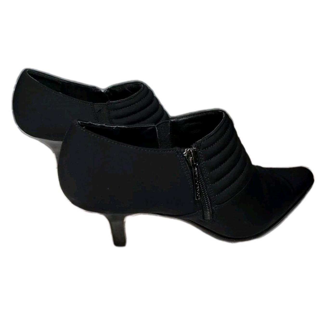 Donald Pliner Black Stretch Crepe/Leather Shoe Boots Booties Spain 9 M